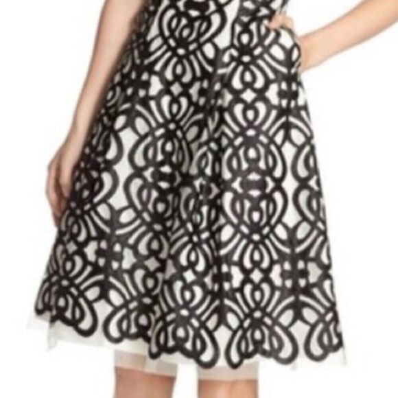 Aidan Mattox Cocktail Tea Length Tulle Lace Dress - Picture 6 of 6